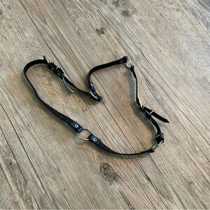 Vegan Leather and Metal Grunge Belt Size Small